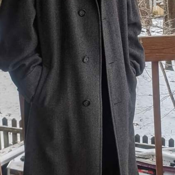 Martino Black Wool trenchcoat - Picture 2 of 4